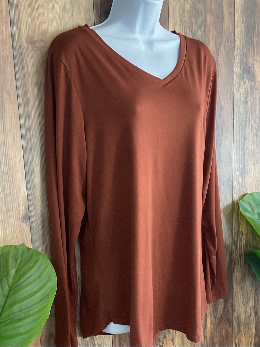 Urban Diction V-Neck Long Sleeve Top 1X         C273